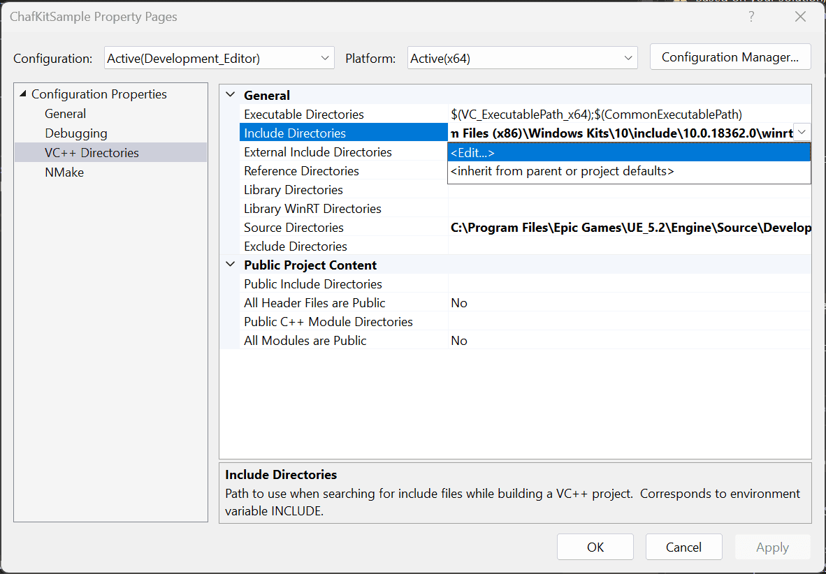 VC++ Directories